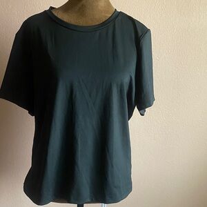 STRETCH THE RULES Elegant Black Short Sleeve Women's Top